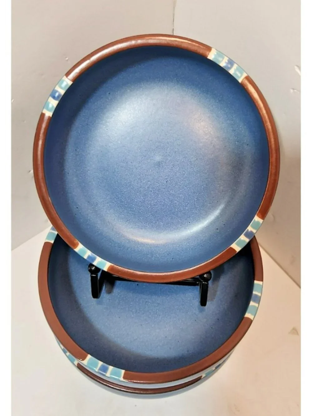 Vtg Dansk Mesa Sky Blue Stoneware Set of 4 Soup Cereal Bowls 5 3/4